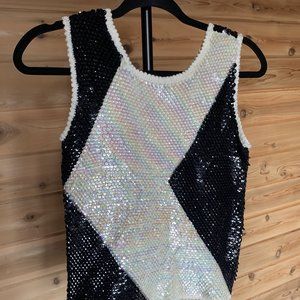 Vintage Sequin Sleeveless Sweater